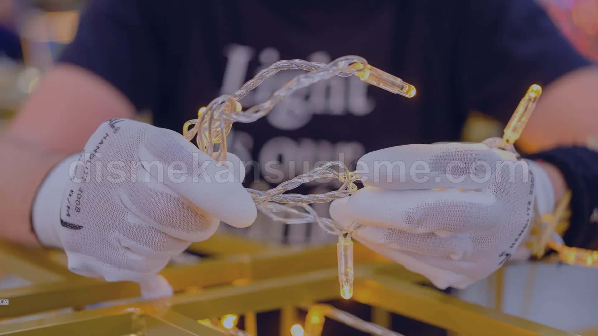 Sancaktepe 1.200 m2 atölyede LED figür iskelet kaynak çalışması #02