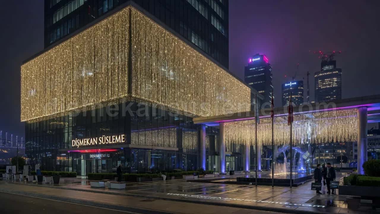 AVM otopark girişi ve yaya aksı yılbaşı LED motif süslemesi #40