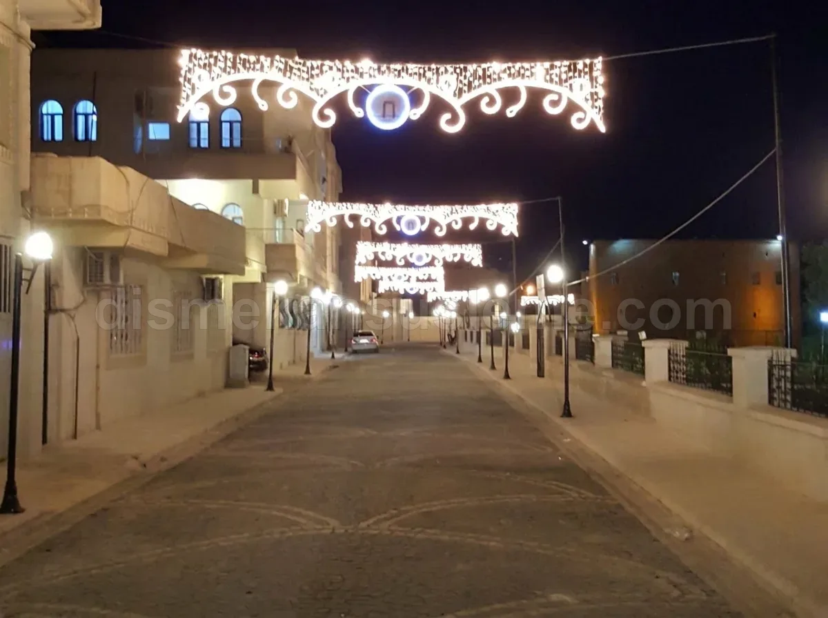 Adana belediye ölçeğinde cadde ve meydan ışık süsleme örneği #2