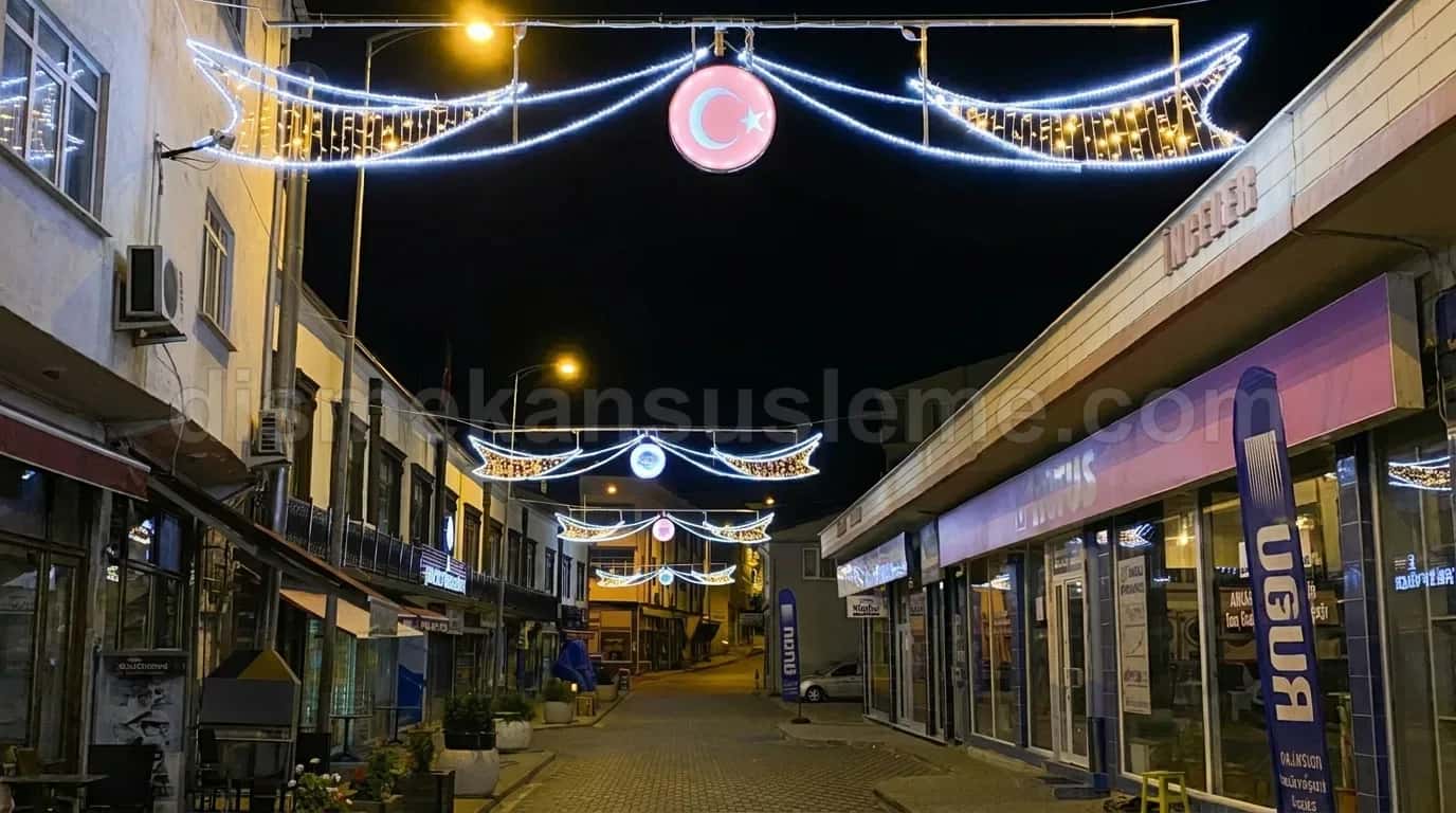 Sinop cadde ve belediye yılbaşı motif aydınlatma #165