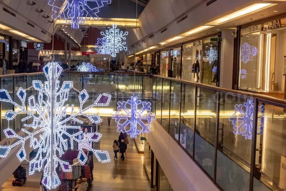 Restoran bahçesi pergola üstü günışığı LED ışık süsleme #02