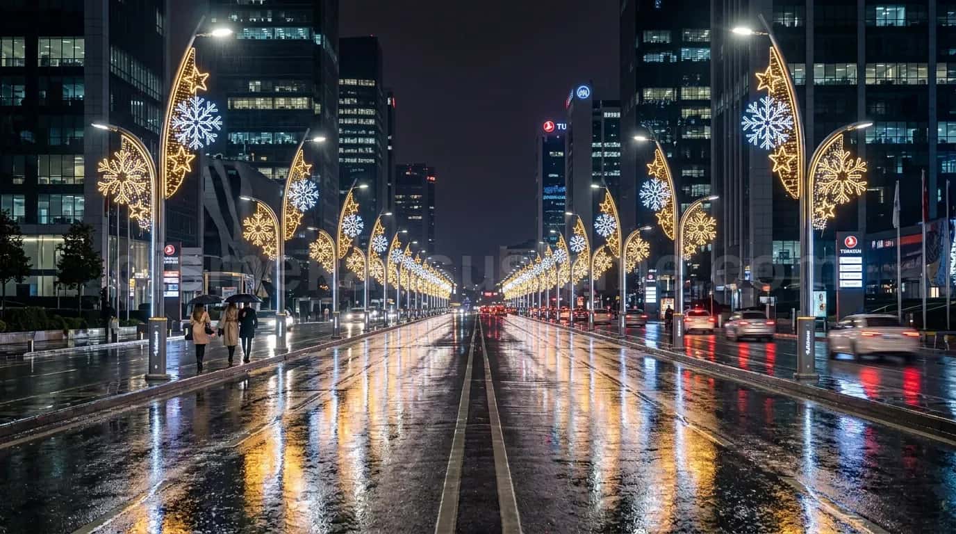 Muş cadde ve belediye yılbaşı motif aydınlatma #779
