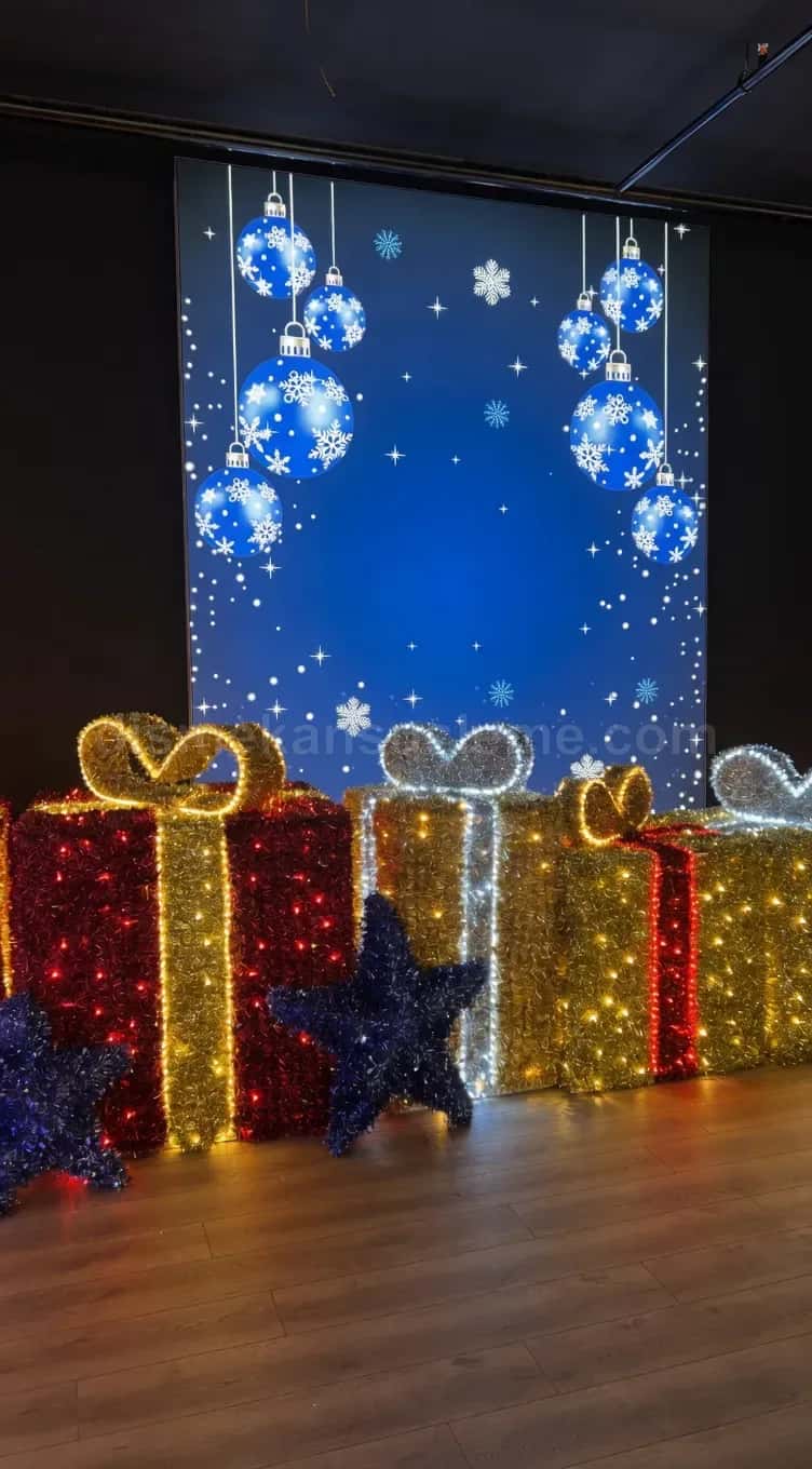 Burdur alışveriş merkezi yılbaşı LED ışıklandırma #187