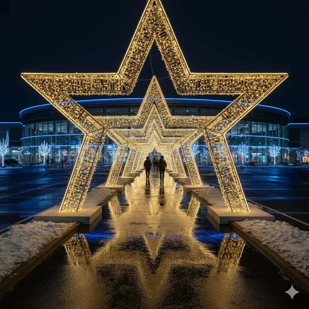 Kars cadde ve belediye yılbaşı motif aydınlatma #321