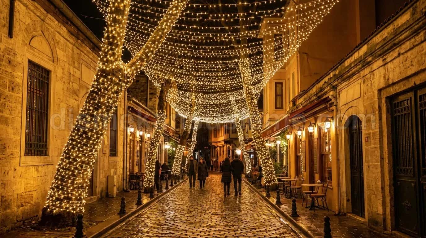 Kilis cadde ve belediye yılbaşı motif aydınlatma #680