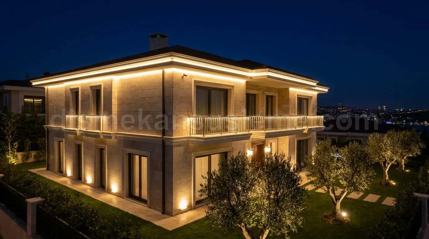 Bahçe - üç çam sarımı gece