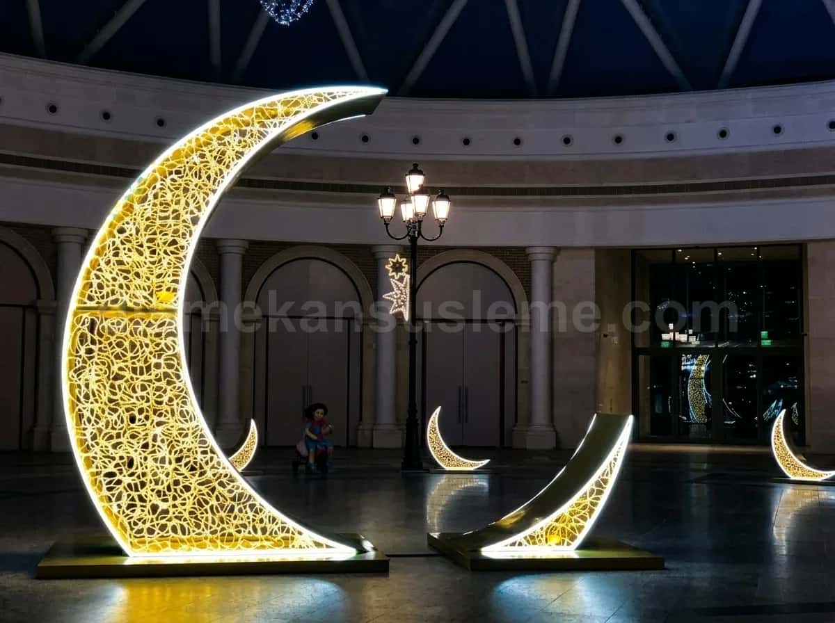 Ramazan ayı cadde ve meydan LED ışık süsleme uygulaması #03