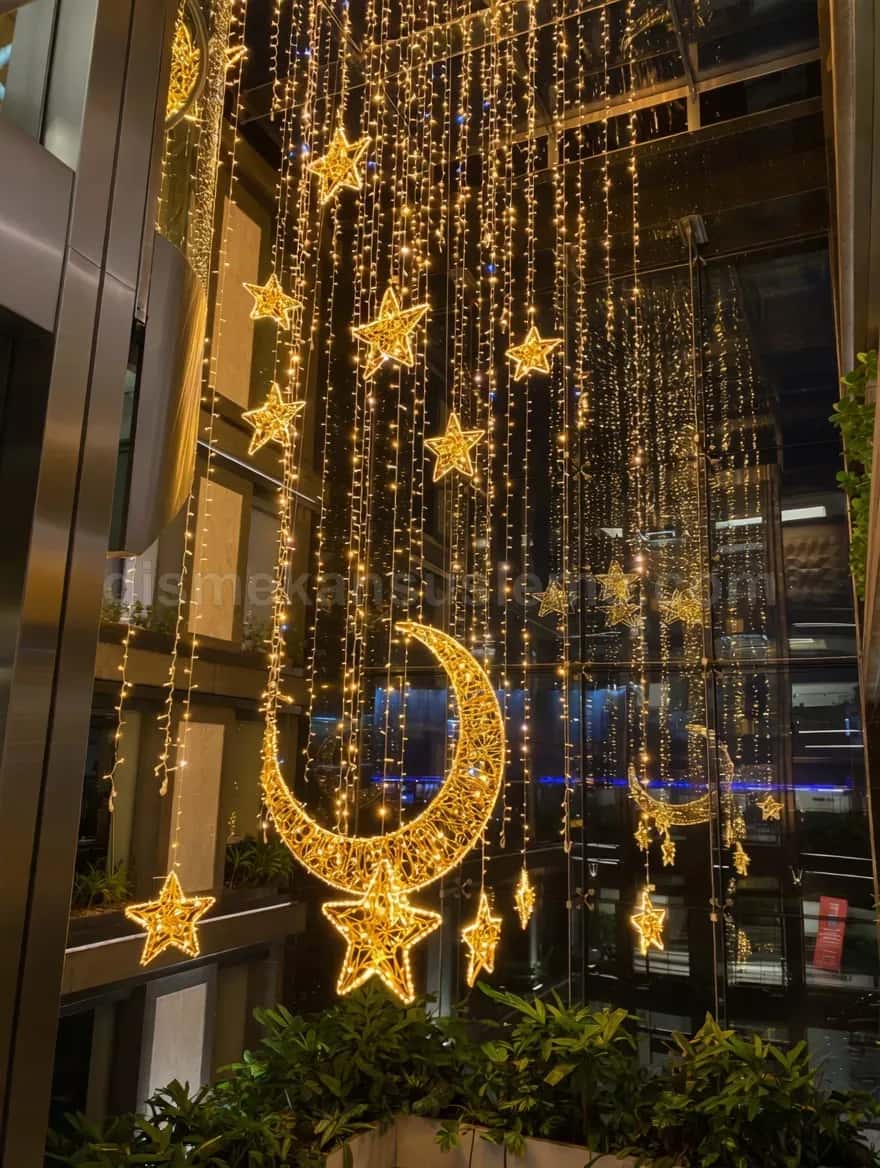 Cami mahyası ve ramazan dış mekan LED ışıklandırma uygulaması #04