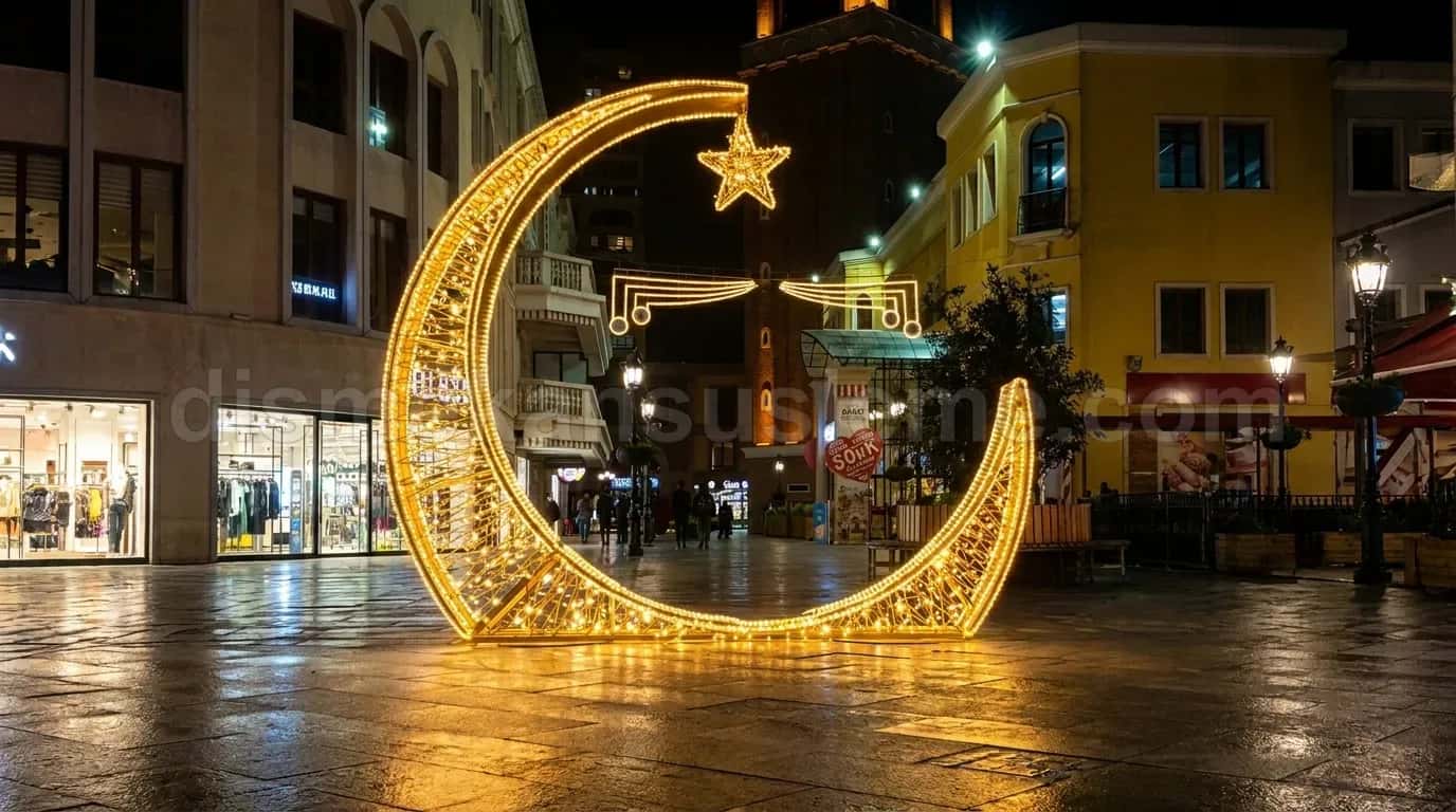 Cami mahyası ve ramazan dış mekan LED ışıklandırma uygulaması #10