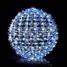 Glitterball 120 pullu top, RGB mavi
