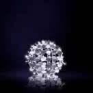 Glitterball 50 pullu top, soğuk beyaz gümüş