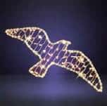 Seagul 130 büyük martı ağaç aksesuarı, dolgun LED örgü, flaşlı