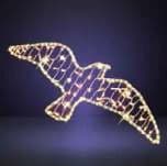 Seagul 130 büyük martı ağaç aksesuarı, dolgun LED örgü, flaşlı
