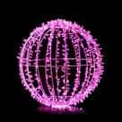 VENUS 100-2 pembe RGB LED ağaç asma topu
