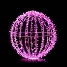 VENUS 100-2 pembe RGB LED ağaç asma topu