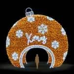 TOY 600-3 Xmas yazılı ve kar tanesi desenli dev geçit topu