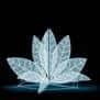 Lotus 150-2 soğuk beyaz LED çiçek figürü, küçük boy