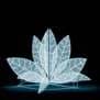 Lotus 150-2 soğuk beyaz LED çiçek figürü, küçük boy