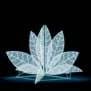 Lotus 250-2 soğuk beyaz LED çiçek figürü, büyük boy