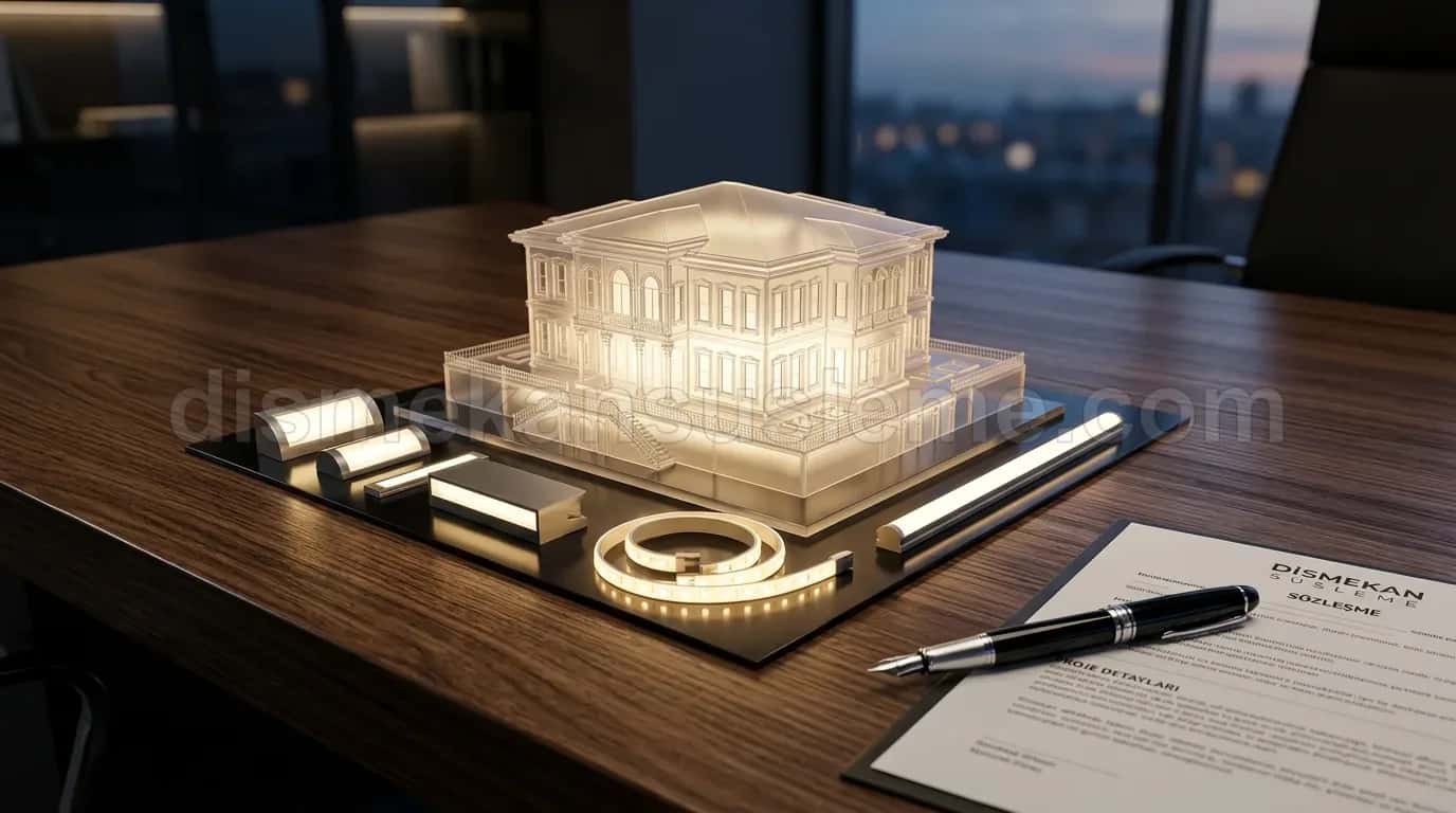 Villa bahçe ağaçları LED ışık sarımı gece çekimi #03