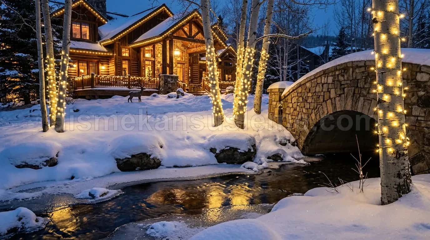Kırıkkale villa bahçesi yılbaşı çam ağacı ışıklandırma #66
